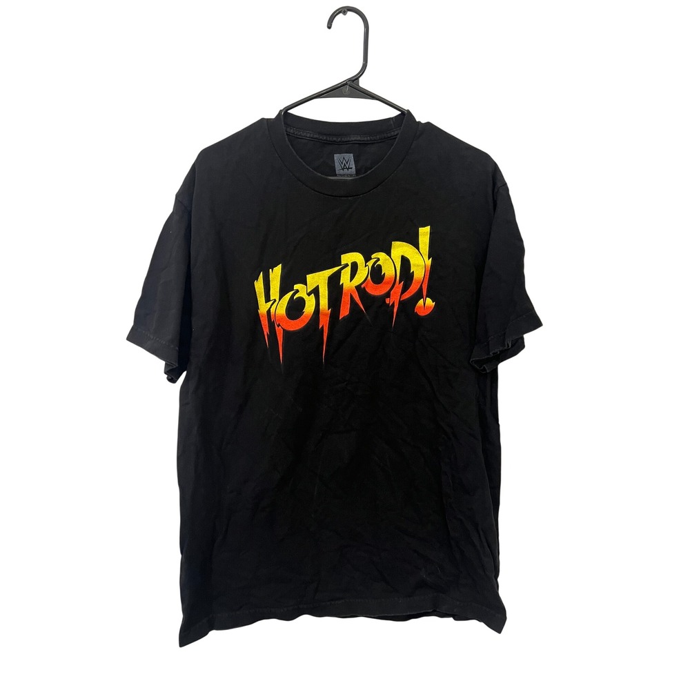 WWE Hot Rod Graphic T-Shirt | Black | Size Large
